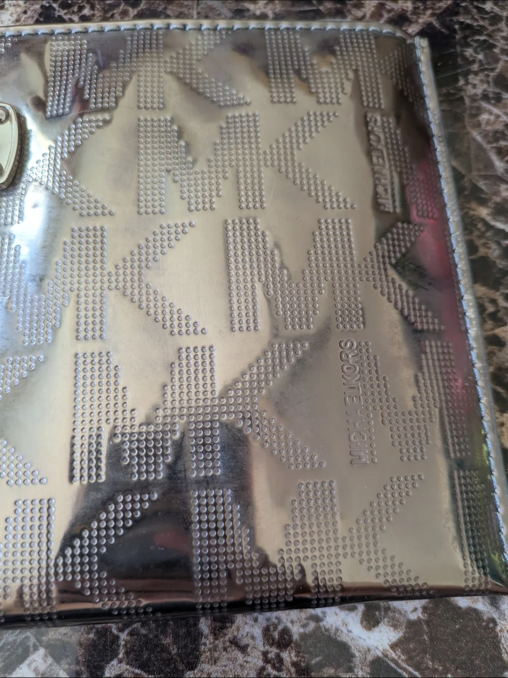 Michael Kors Metallic Gold Wristlet Clutch